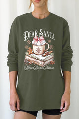 UL240P-E3205 Dear Santa Books Graphic Plus Long Sleeve Tee $17
