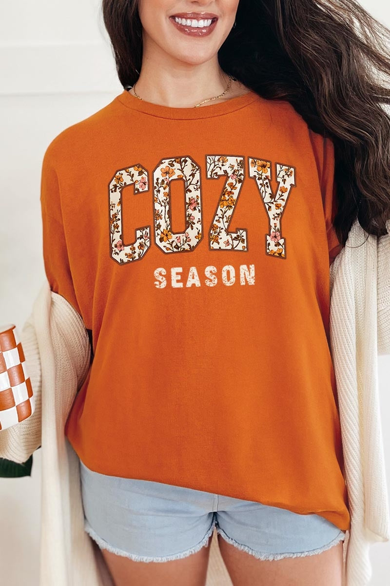 5000-E3082 Cozy Season Graphic Heavy Cotton Tee $9