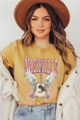 US3001P-E3157 Nashville Rose Graphic Plus Tee $16