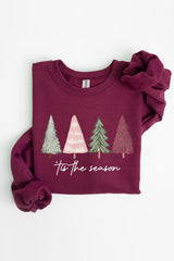 UL180-E3218 Rustic Christmas Trees Graphic Sweatshirt $20