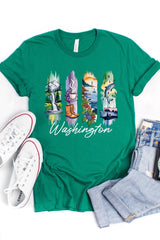 US3001-E3061WA Washington State Brushstroke Graphic Tee $12.5