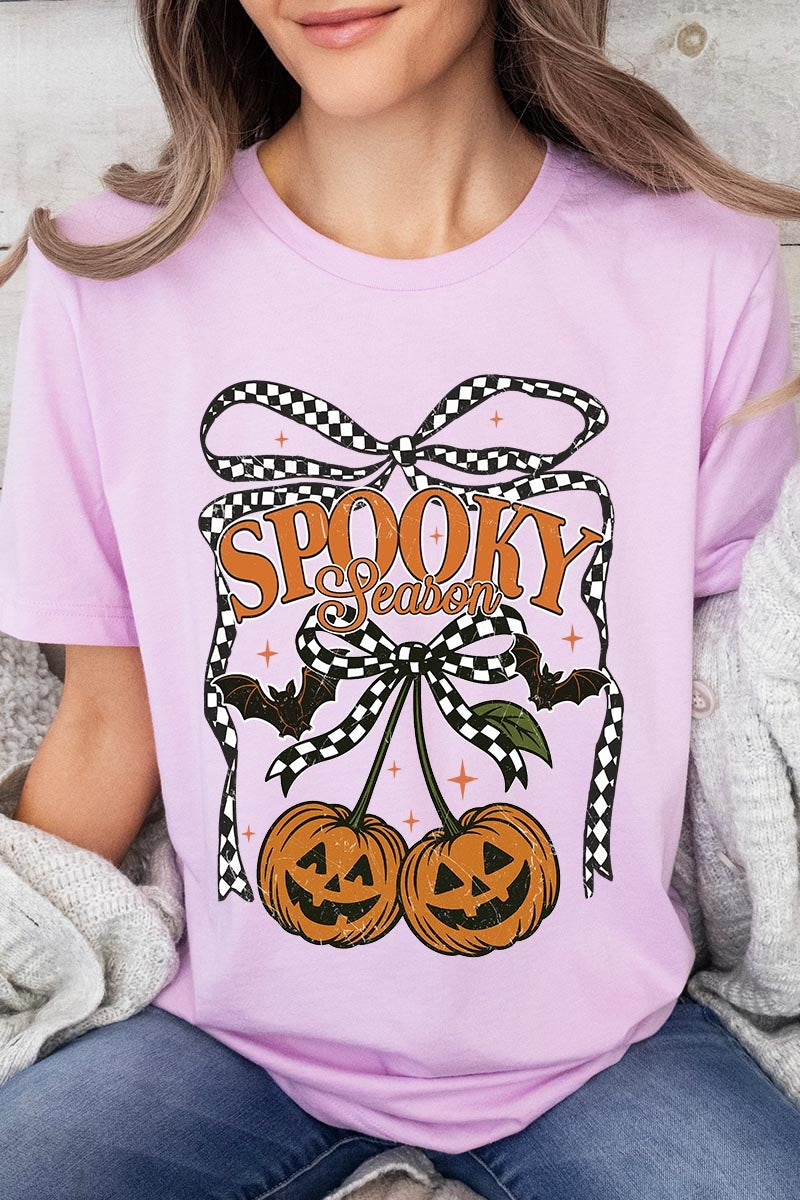US3001P-E3085 Pumpkin Cherries Graphic Plus Tee $16