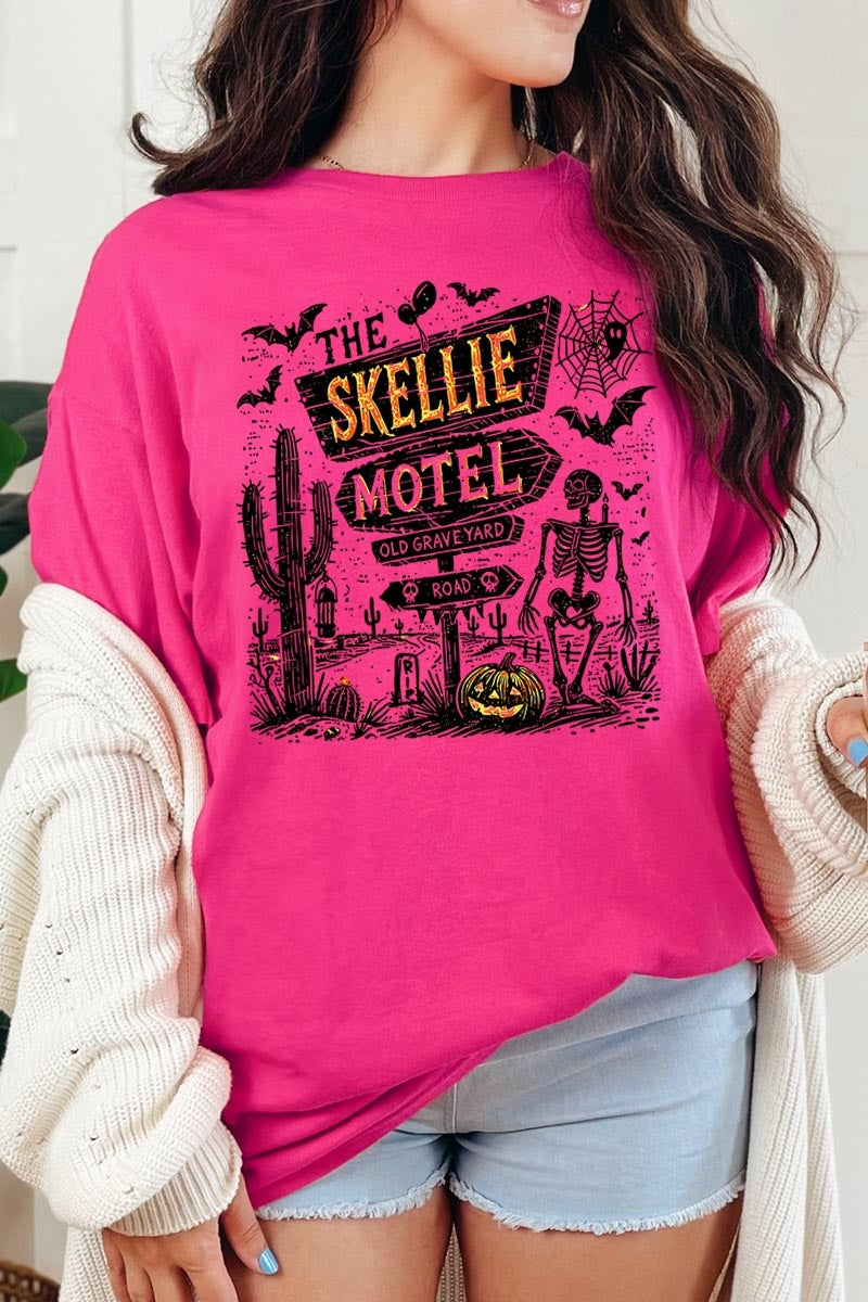 5000P-E3108 Skellie Motel Halloween Plus Heavy Cotton Tee $12.75
