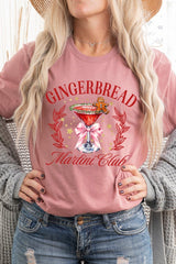 US3001-E3216 Gingerbread Martini Club Graphic Tee $12.5
