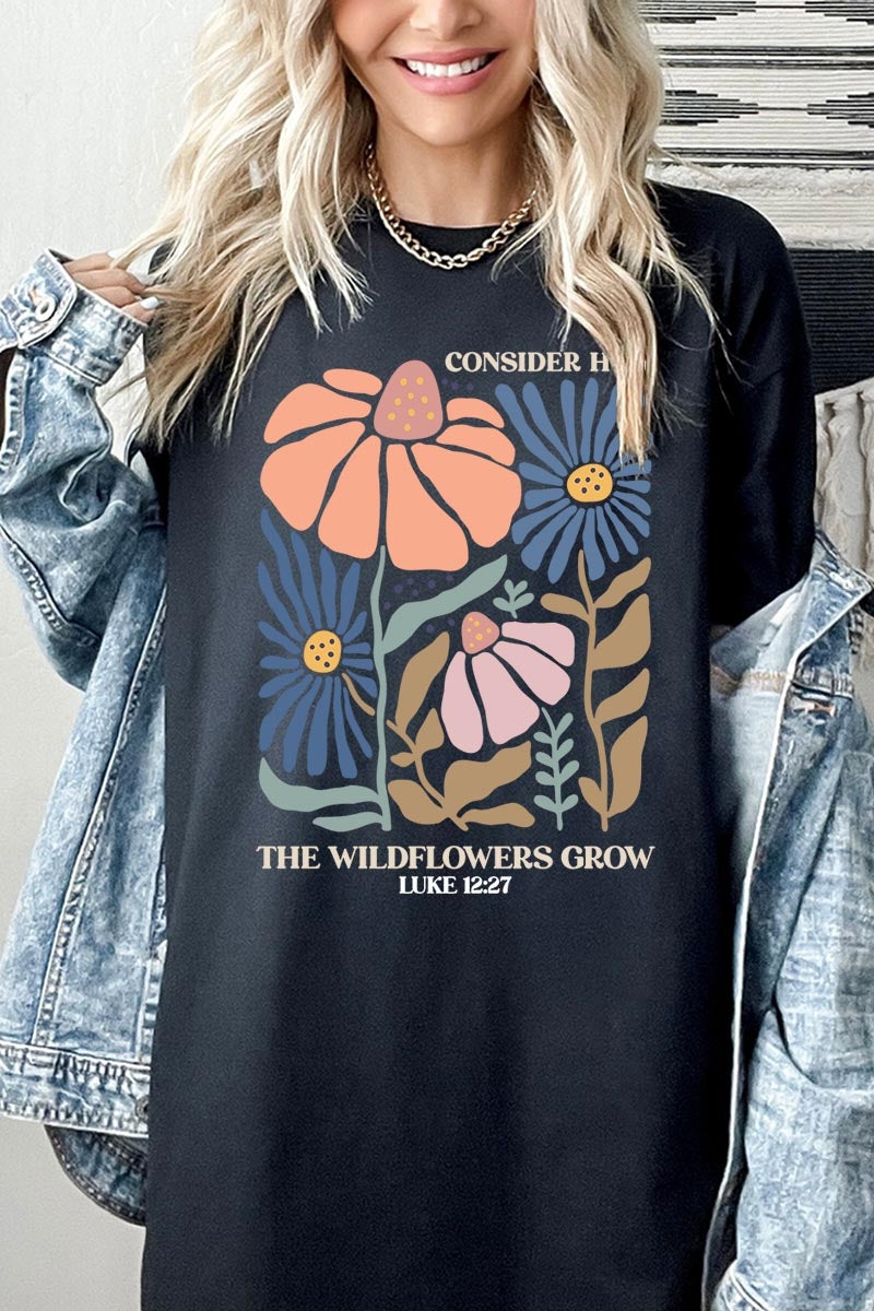 5000P-E3067 Consider the Wildflowers Graphic Plus Tee $12.75