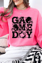 UL180P-E3073 Distressed Game Day Graphic Plus Sweatshirt $25