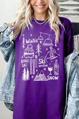 5000P-E3188 Ski Doodle Graphic Plus Heavy Cotton Tee $12.75