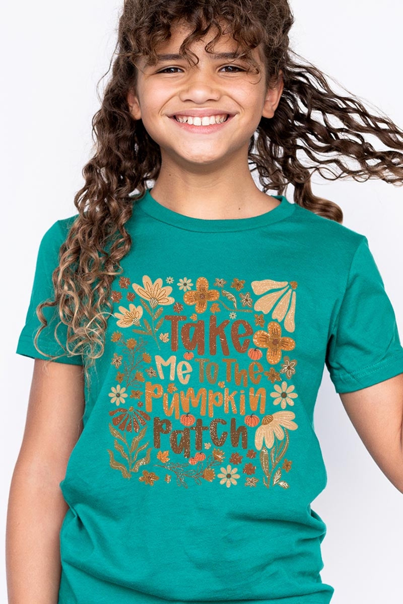 US3001Y-E3136Z Take Me To The Pumpkin Patch Kids Graphic Tee $11