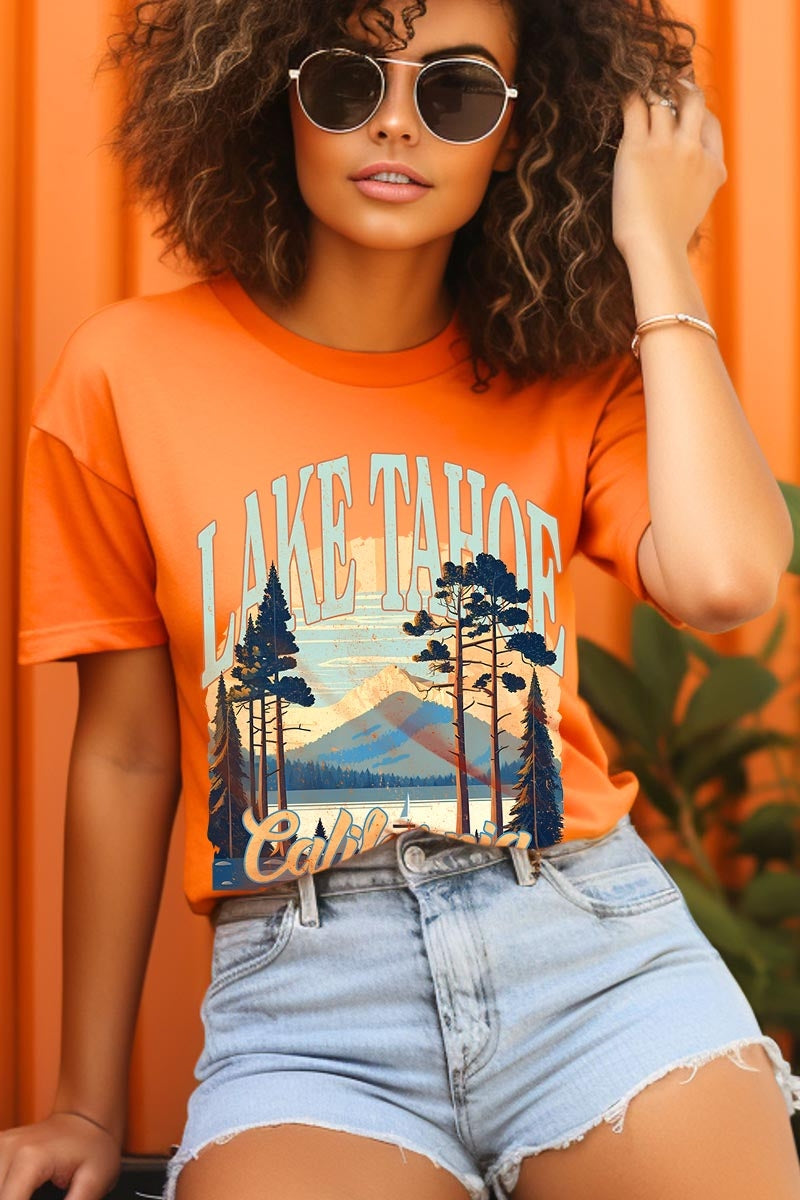 US3001-E3059 Lake Tahoe Graphic Tee $12.5