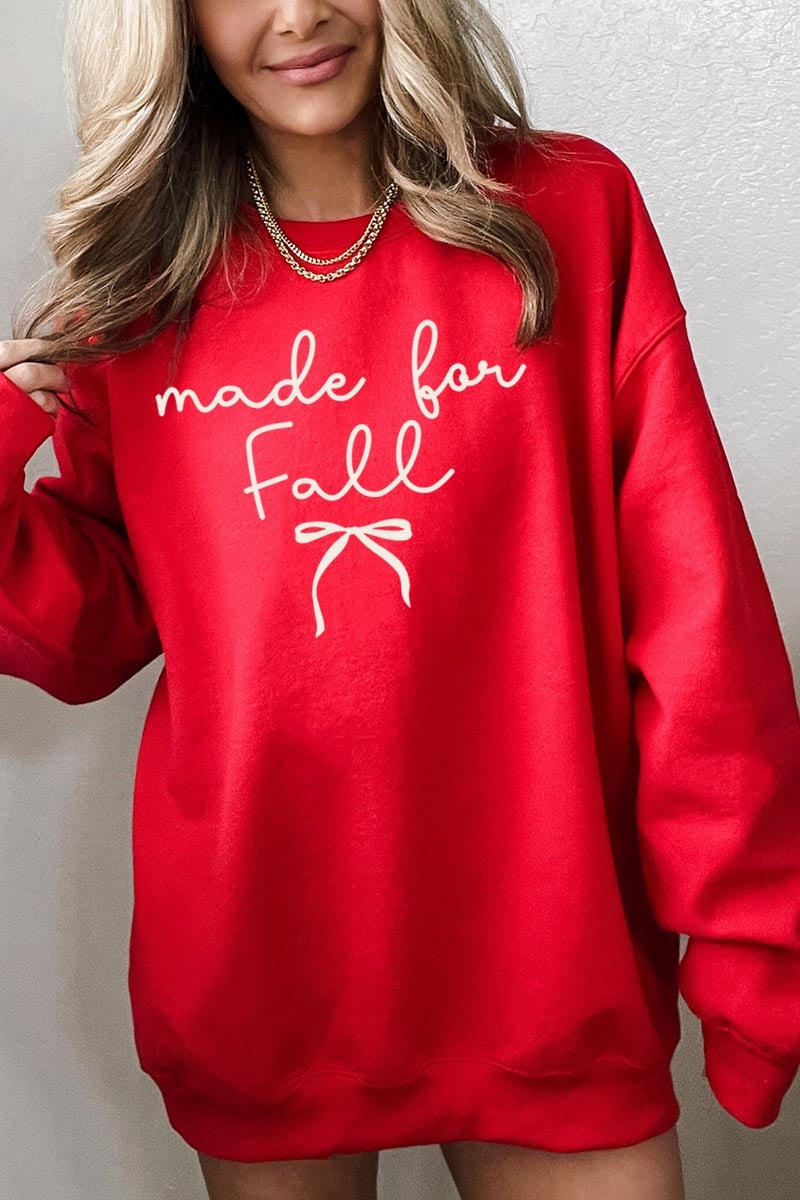 UL180P-E3151 Made For Fall Graphic Plus Sweatshirt $25