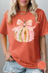 5000-E3083 Brushstroke Pumpkin Graphic Heavy Cotton Tee $9