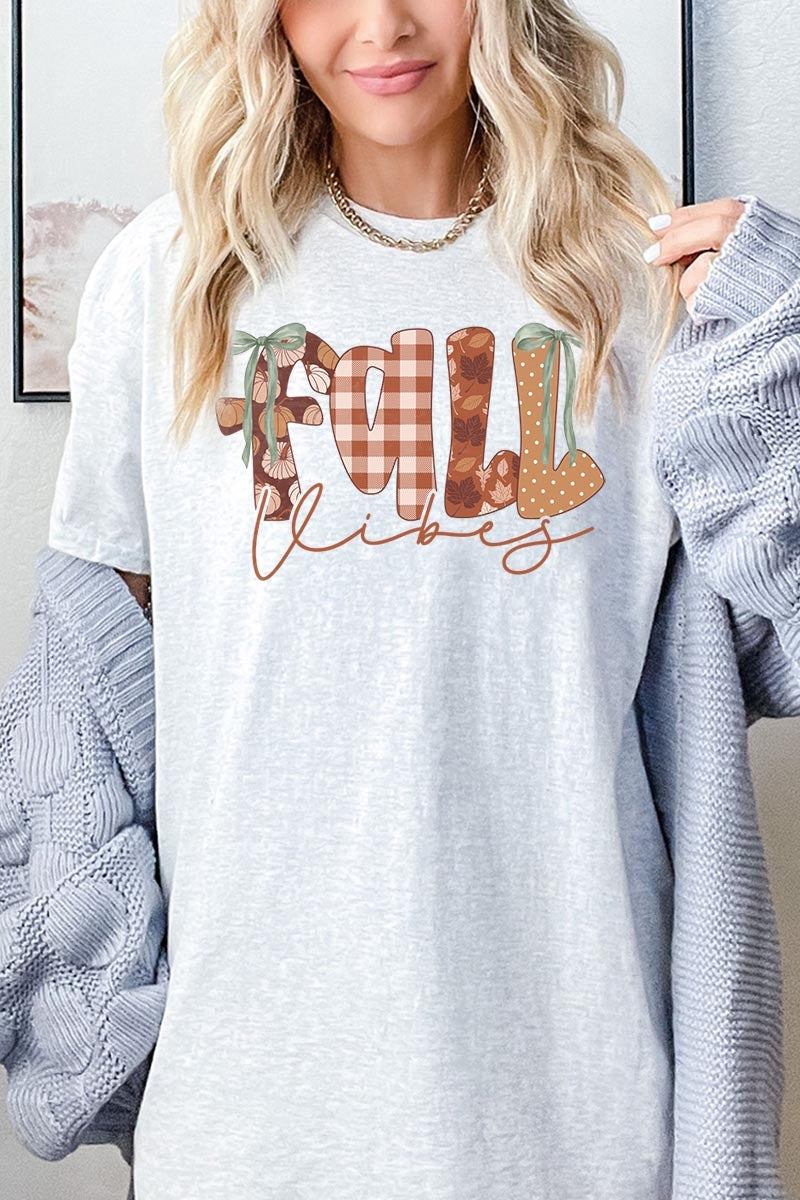 5000P-E3071 Fall Vibes Rustic Graphic Plus Heavy Cotton Tee $12.75