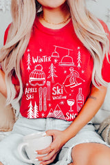 US3001-E3188 Ski Doodle Graphic Tee $12.5