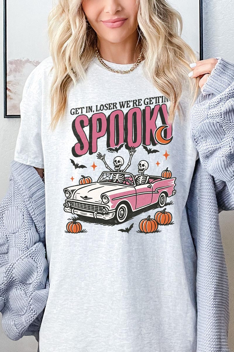 5000P-E3142 Spooky Skeleton Graphic Plus Heavy Cotton Tee $12.75