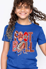 US3001Y-E3053Z Brushstroke Football Kids Graphic Tee $11