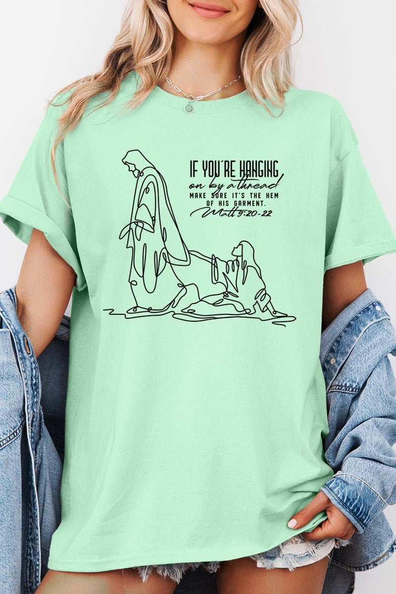 5000-E3075 If Youu2019re Hanging On Graphic Heavy Cotton Tee $9