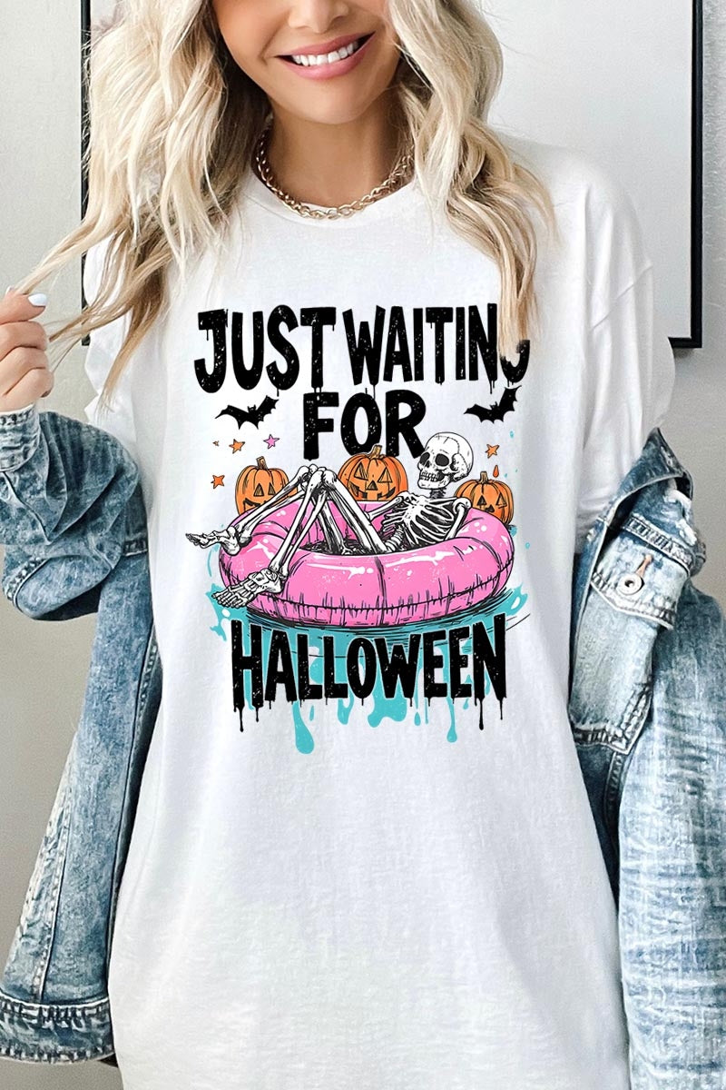 5000-E3138 Just Waiting For Halloween Heavy Cotton Tee $9