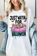 5000P-E3138 Just Waiting For Halloween Plus Heavy Cotton Tee $12.75
