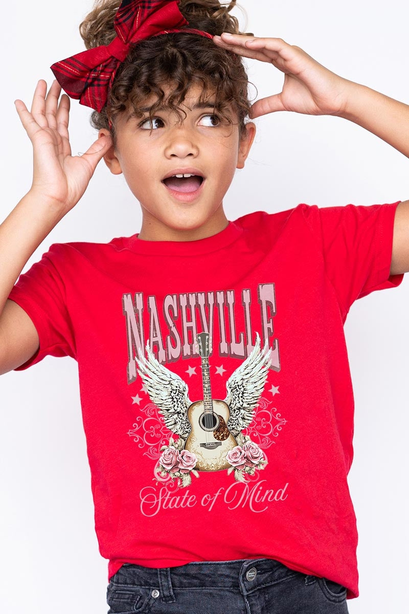 US3001Y-E3157Z Nashville Rose Kids Graphic Tee $11