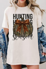 5000P-E3190 Hunting Pumpkin Bow Graphic Plus Heavy Cotton Tee $12.75