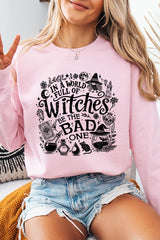 UL180P-E3139 In a World of Witches Graphic Plus Sweatshirt $25