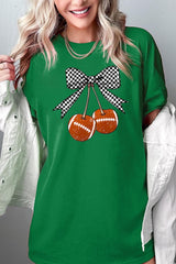 5000P-E3055 Football Cherries Graphic Plus Heavy Cotton Tee $12.75