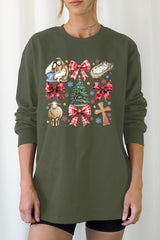 UL240-E3219 Nativity Scene Christmas Graphic Long Sleeve Tee $13.75