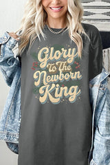 5000-E3220 Glory to the Newborn King Graphic Heavy Cotton Tee $9