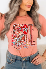 US3001-E3053 Brushstroke Football Graphic Tee $12.5