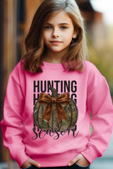 UL180B-E3190Z Hunting Pumpkin Bow Kids Graphic Sweatshirt $20