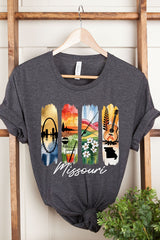 US3001P-E3061MO Missouri State Brushstroke Graphic Plus Tee $16