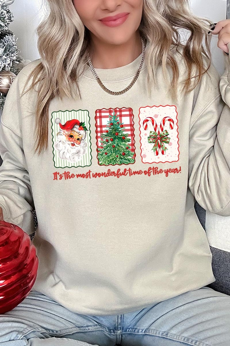 UL180-E3201 Most Wonderful Time Graphic Sweatshirt $20