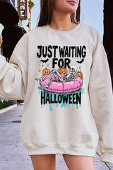 UL180P-E3138 Just Waiting For Halloween Graphic Plus Sweatshirt $25