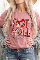 US3001-E3053 Brushstroke Football Graphic Tee $12.5