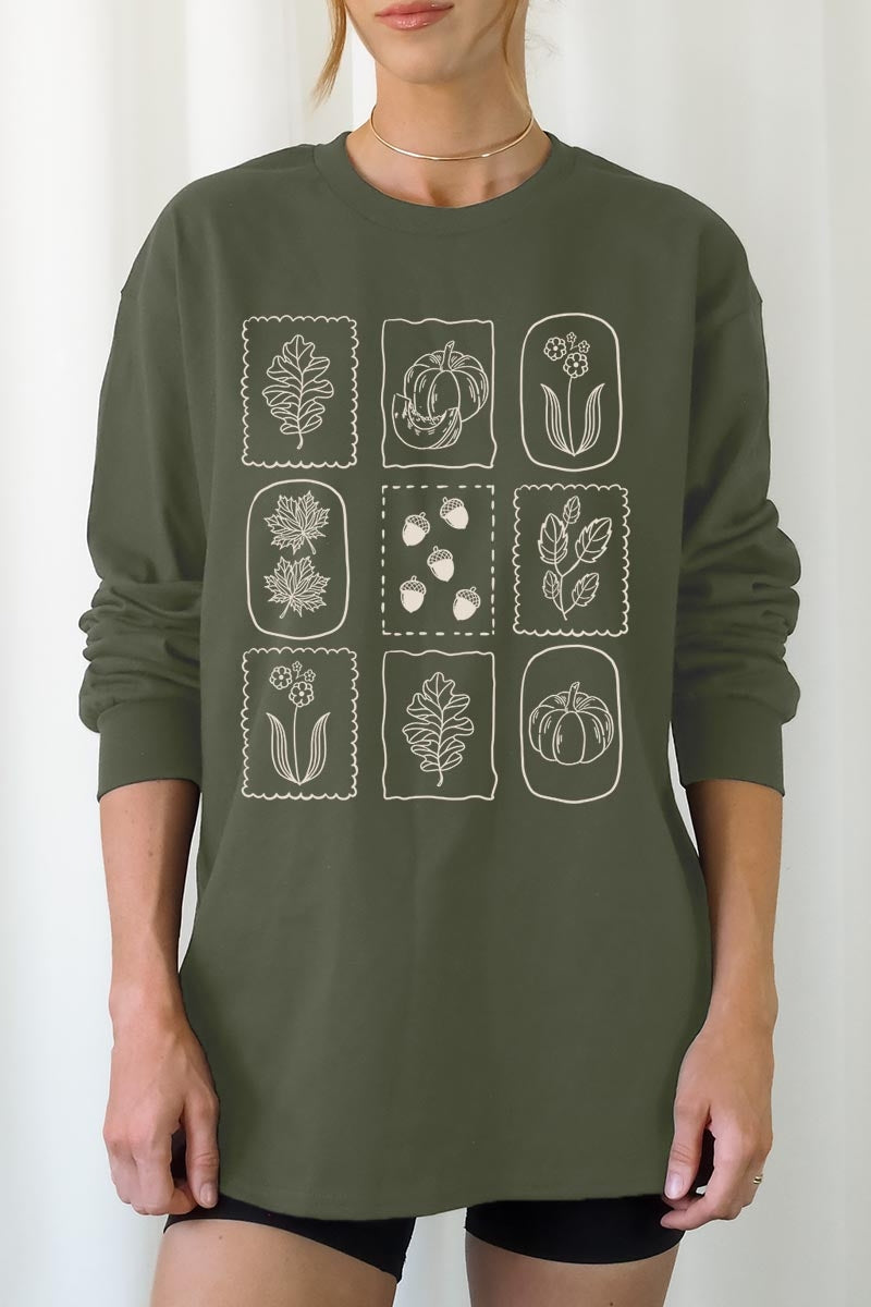 UL240P-E3101 Autumn Graphic Plus Long Sleeve Tee $17