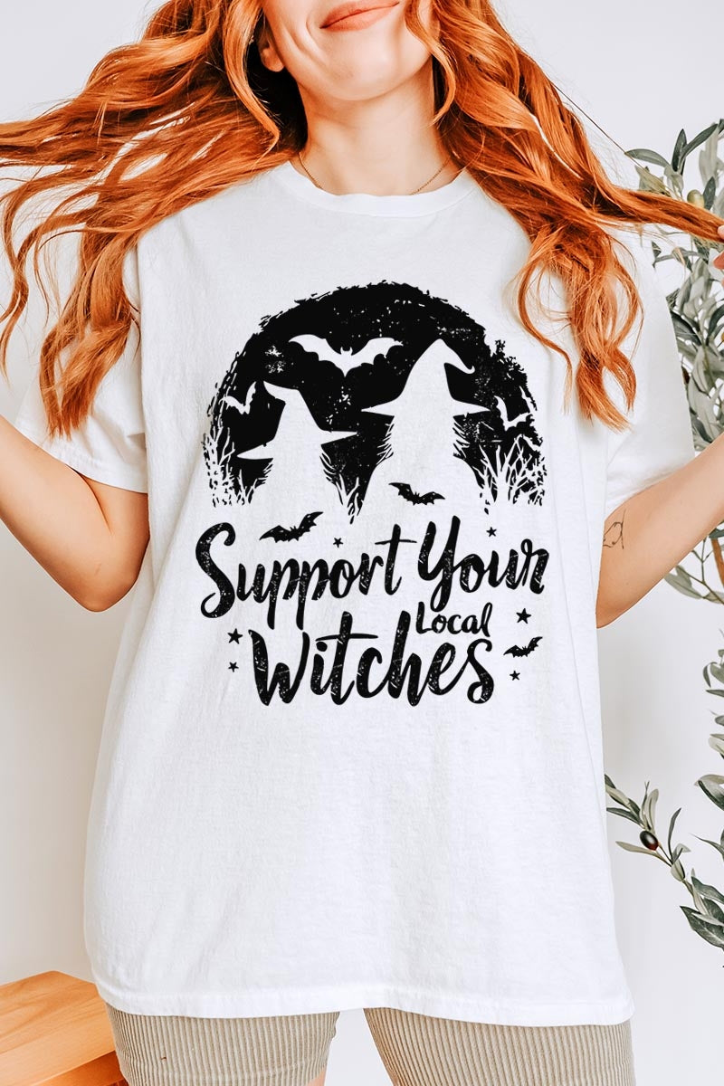 5000P-E3161 Local Witches Halloween Graphic Plus Heavy Cotton Tee $12.75