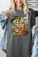 5000-E3096 Vintage Western Collage Graphic Heavy Cotton Tee $9