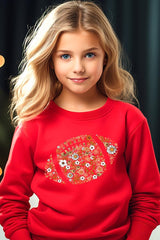 UL180B-E3133Z Floral Football Kids Graphic Sweatshirt $20
