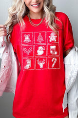5000P-E3215 Christmas Icons Graphic Plus Heavy Cotton Tee $12.75
