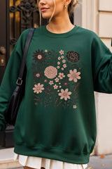 UL180P-E3178 Fall Floral Garden Graphic Plus Sweatshirt $25
