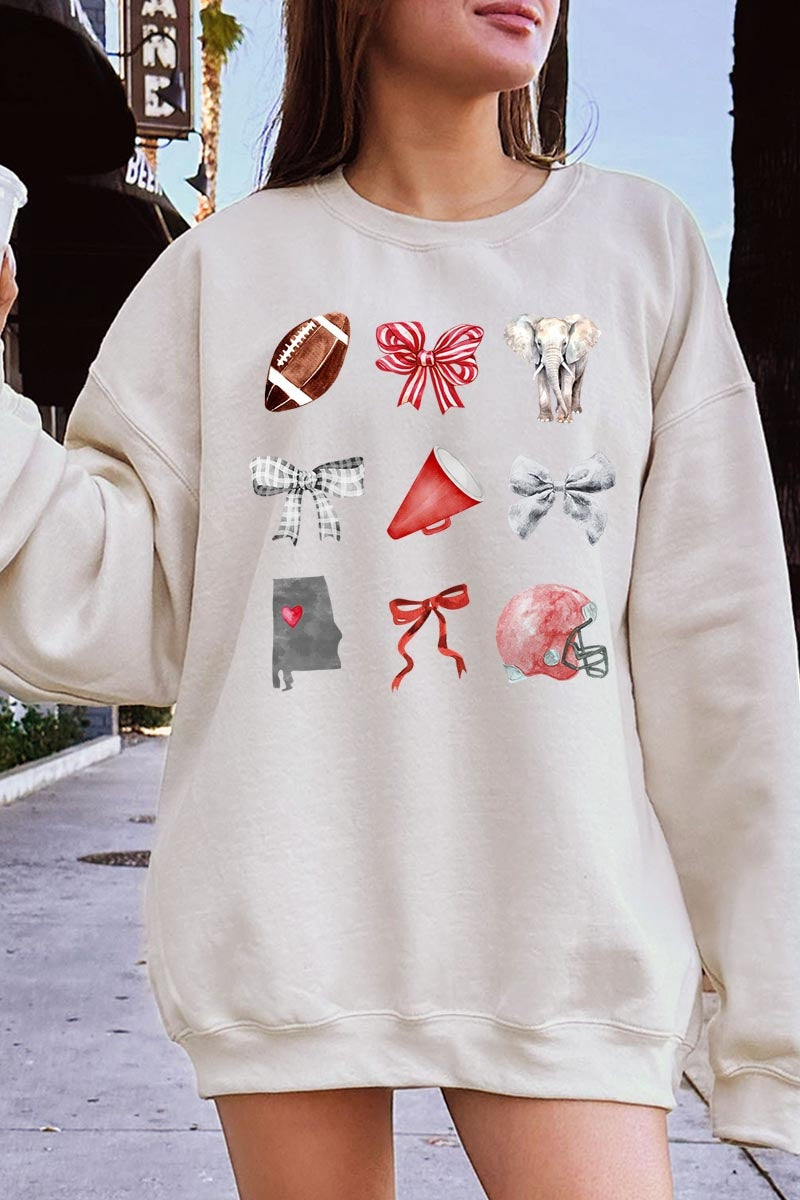 UL180P-E3076 Alabama Football Graphic Plus Sweatshirt $25