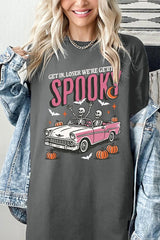 5000P-E3142 Spooky Skeleton Graphic Plus Heavy Cotton Tee $12.75