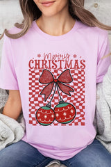 US3001P-E3196 Cherry Ornament Christmas Graphic Plus Tee $16