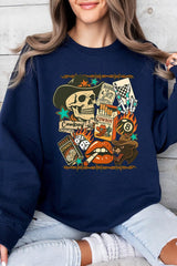 UL180-E3096 Vintage Western Collage Graphic Sweatshirt $20
