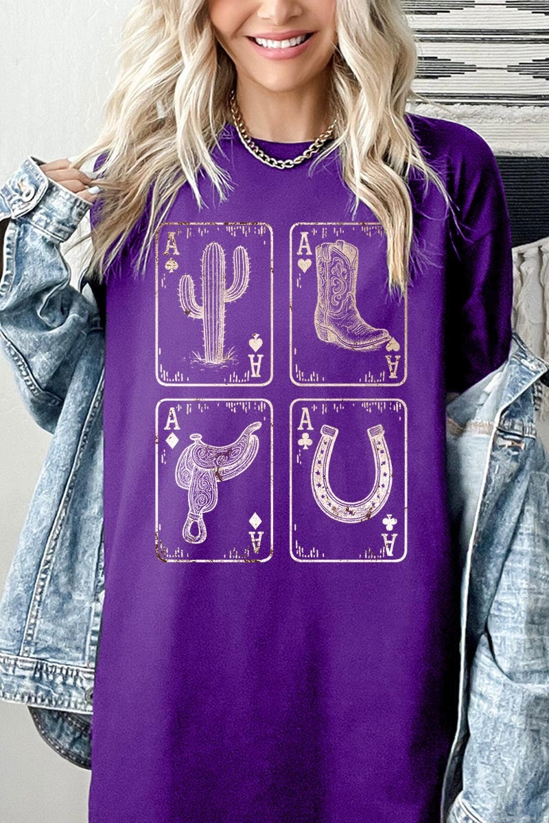 5000P-E3094 Western Cowgirl Card Graphic Plus Heavy Cotton Tee $12.75
