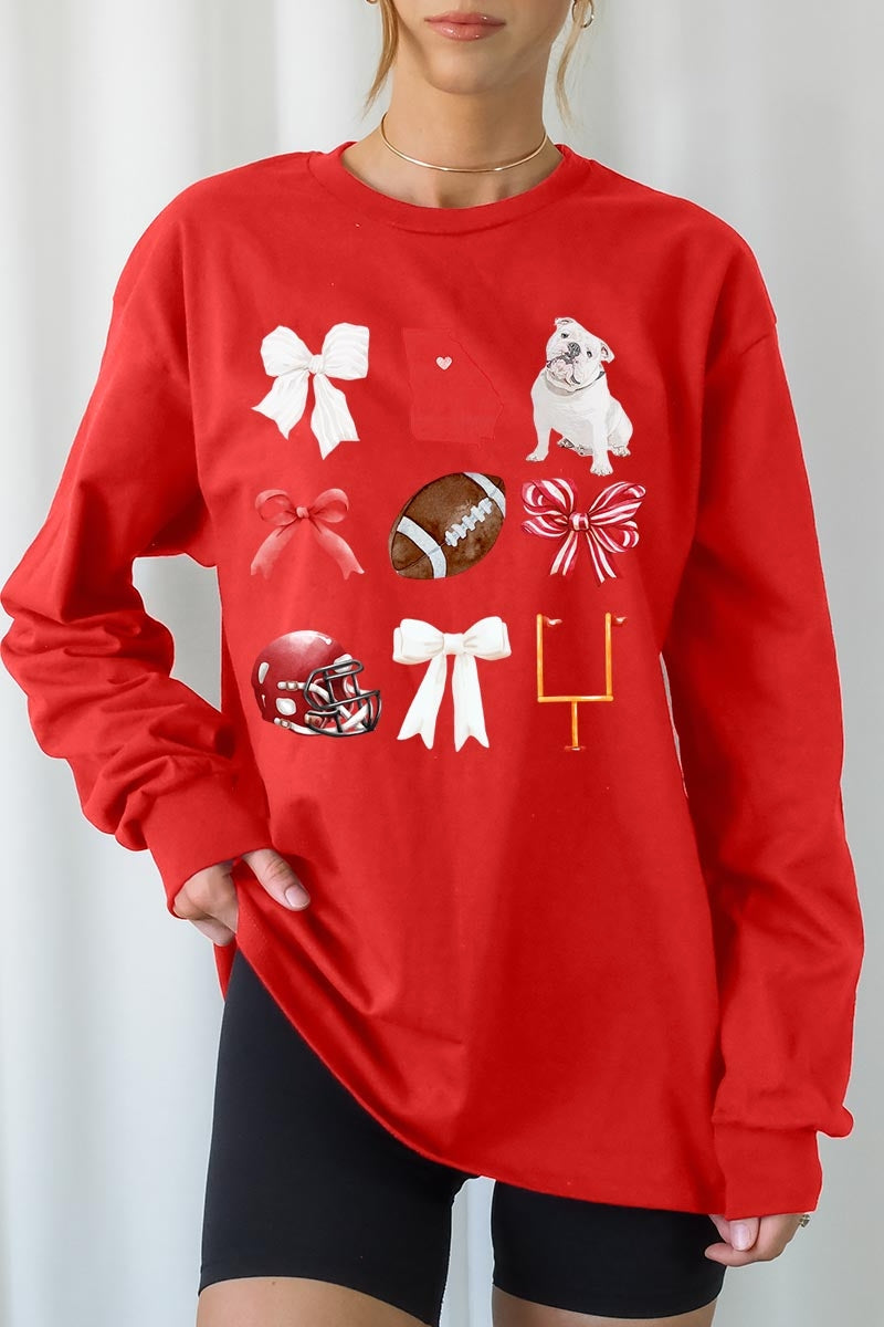 UL240-E3080 Georgia Football Graphic Long Sleeve Tee $13.75