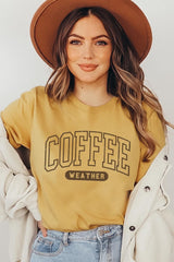 US3001P-E3207 Coffee Weather Graphic Plus Tee $16
