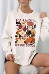 UL240-E3171 Faithful In Every Season Graphic Long Sleeve Tee $13.75