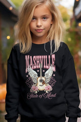 UL180B-E3157Z Nashville Rose Kids Graphic Sweatshirt $20