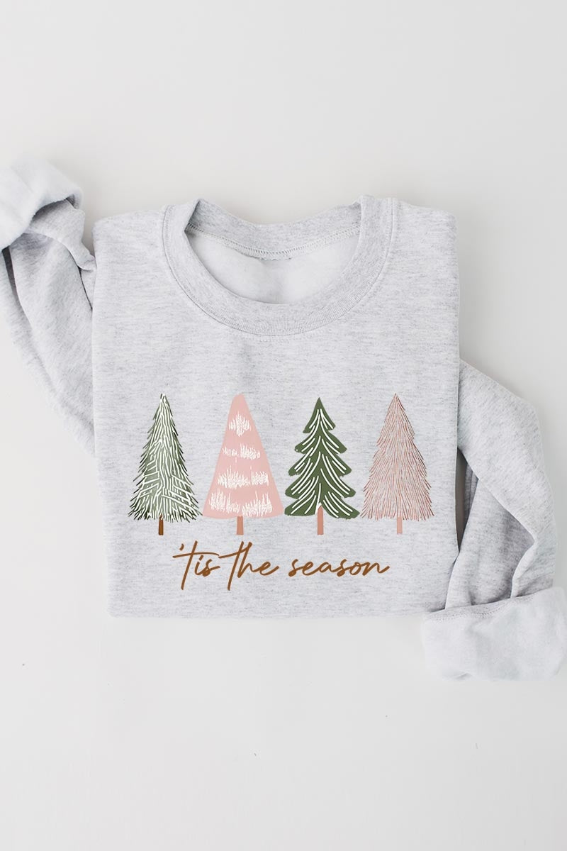 UL180-E3218 Rustic Christmas Trees Graphic Sweatshirt $20